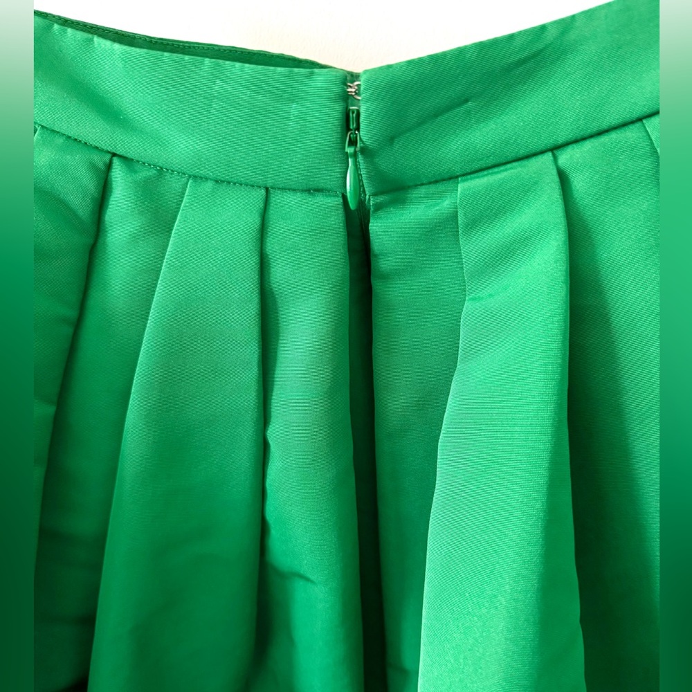 Alexander McQueen Green Gathered Polyfaille Midi Skirt - Size IT 38/US 2 - Picture 8 of 10